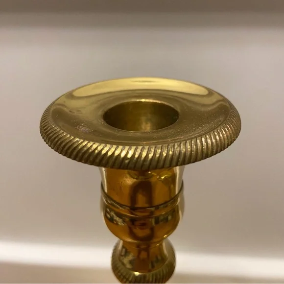 Andrea by Sadek Brass Candlesticks a Pair - Picture 4 of 15